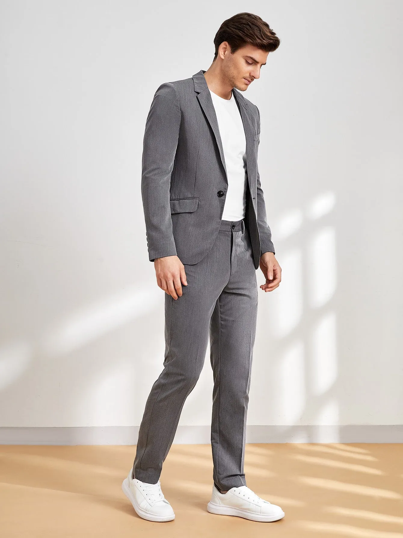 Men's Single Button Blazer & Tailored Pants