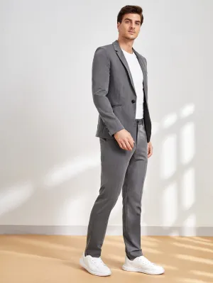 Men's Single Button Blazer & Tailored Pants
