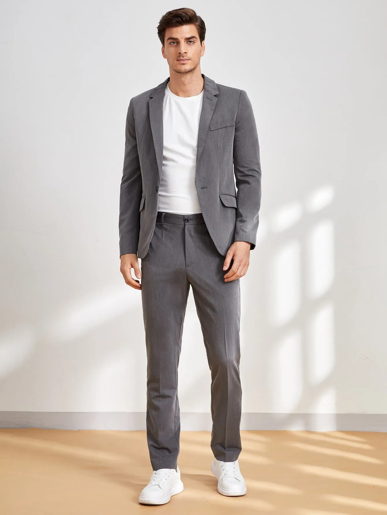 Men's Single Button Blazer & Tailored Pants