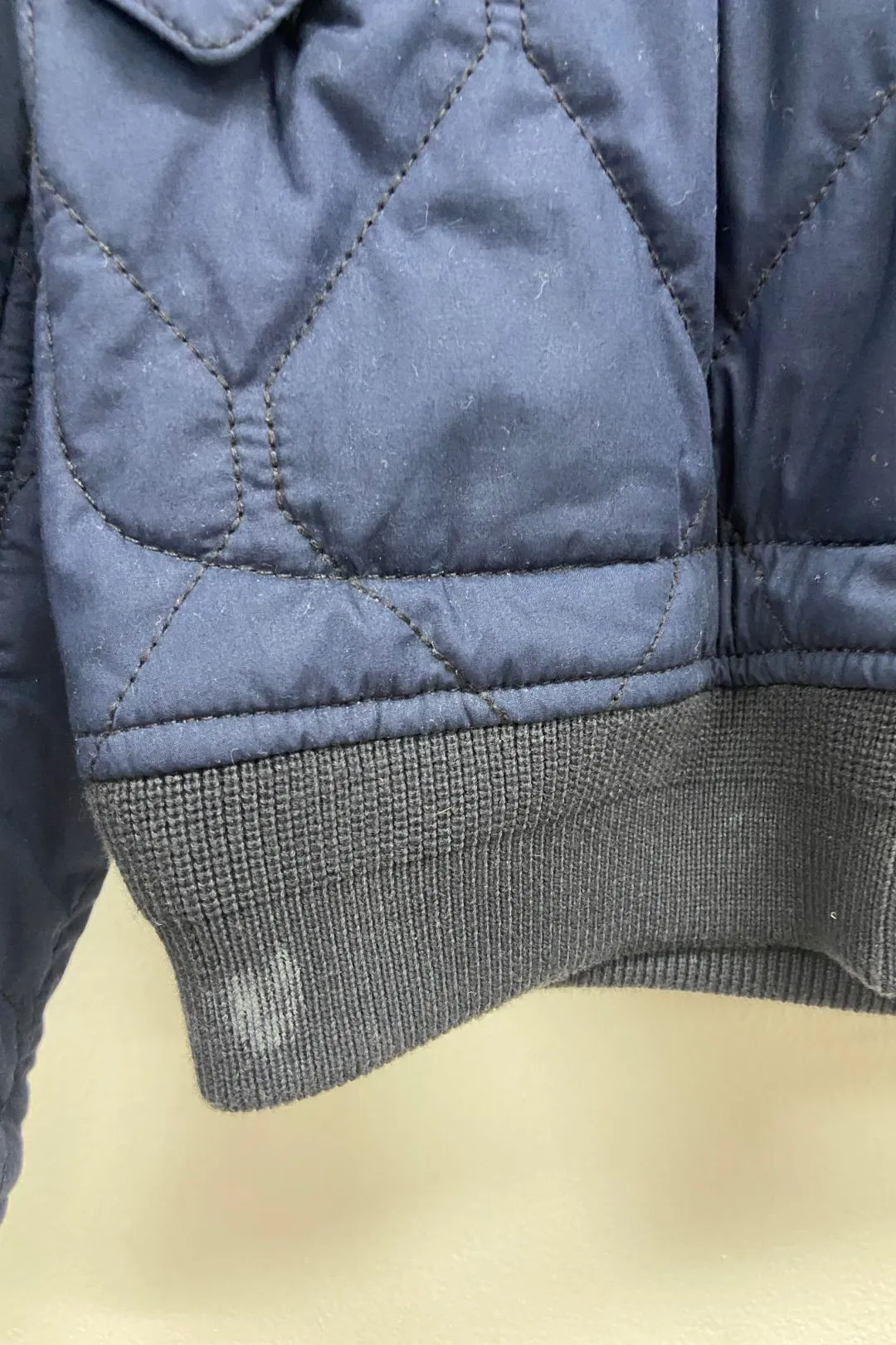 Men's Woven Quilted Jacket in Navy