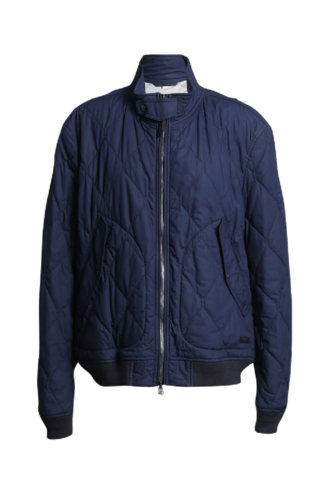 Men's Woven Quilted Jacket in Navy