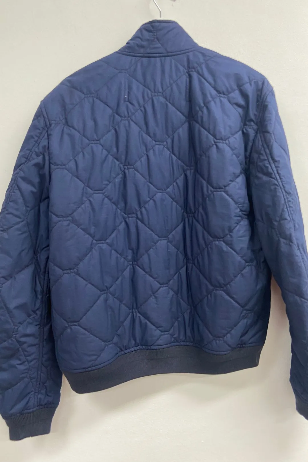 Men's Woven Quilted Jacket in Navy