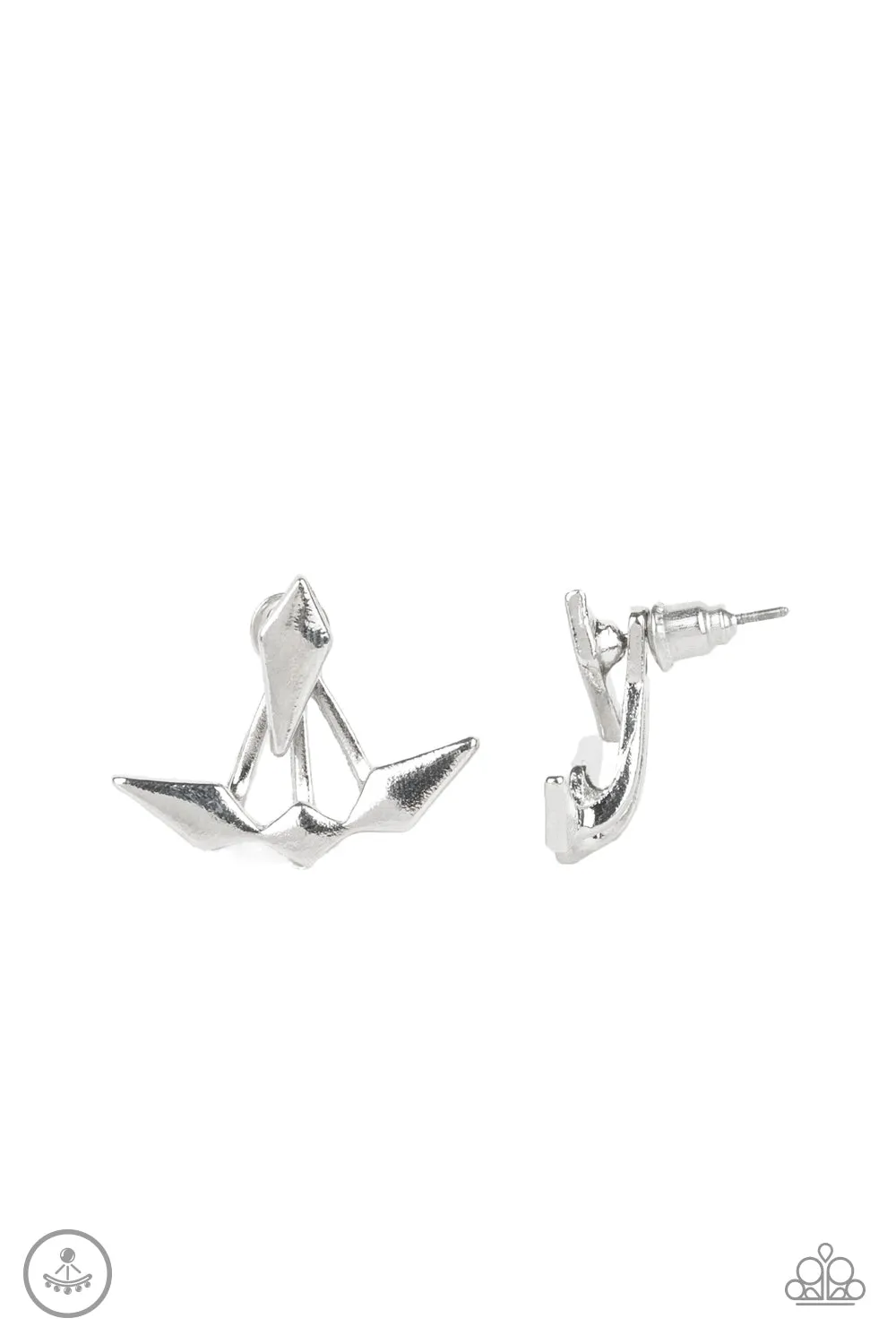 Metal Origami - Silver - Paparazzi Accessories