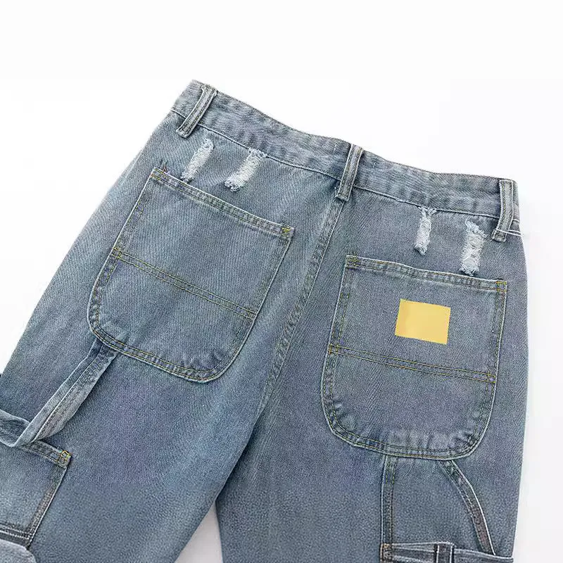 Modern Patchwork Denim Trousers