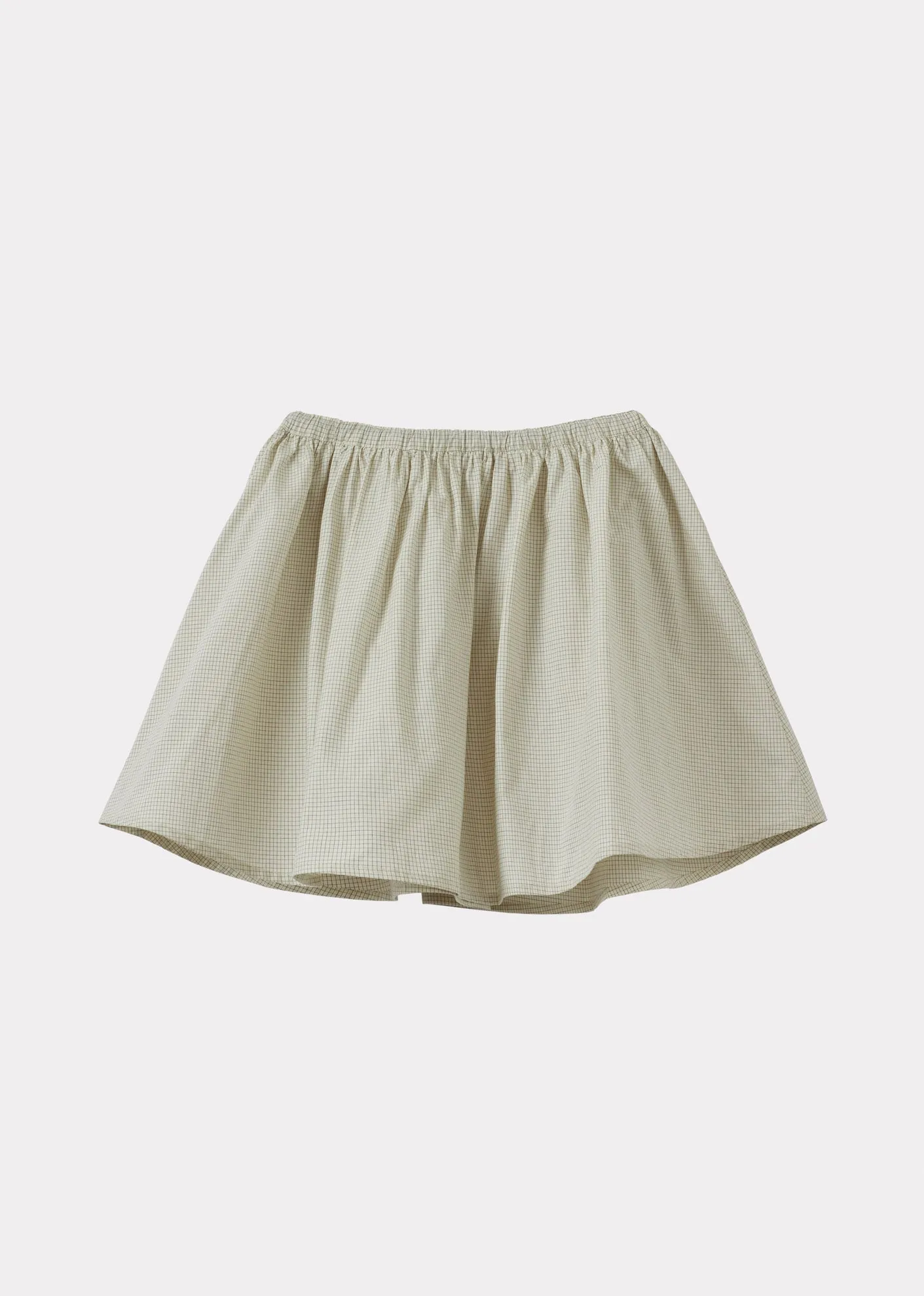 MYLA GIRL'S SKIRT - OFF-WHITE / BLACK MICRO-CHECK