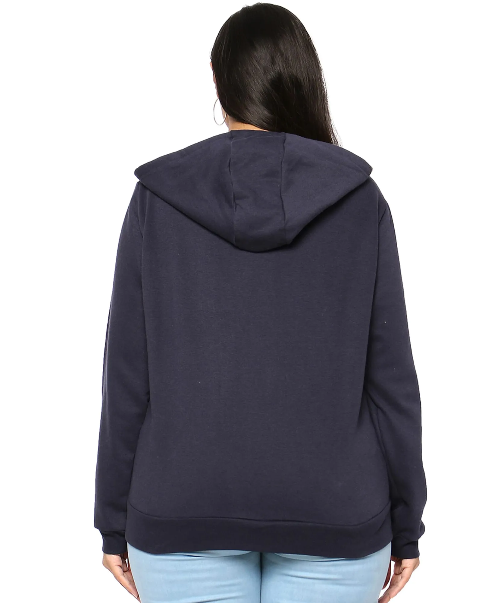 Navy "The Good Life" Front Zipper Sweatshirt | Navy