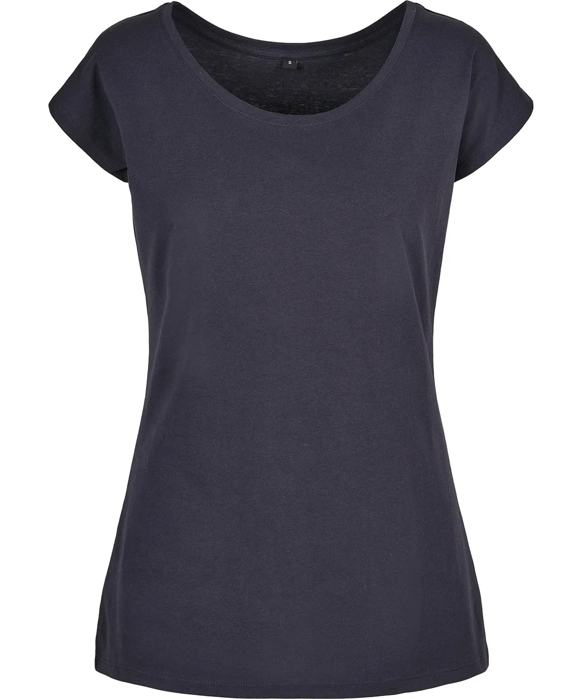 Navy - Women's wide neck tee