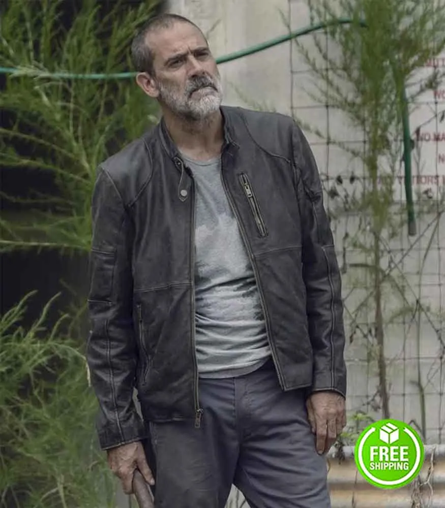 Negan TV Series The Walking Dead Black Leather Jacket