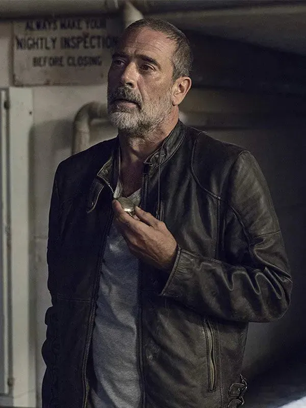 Negan TV Series The Walking Dead Black Leather Jacket