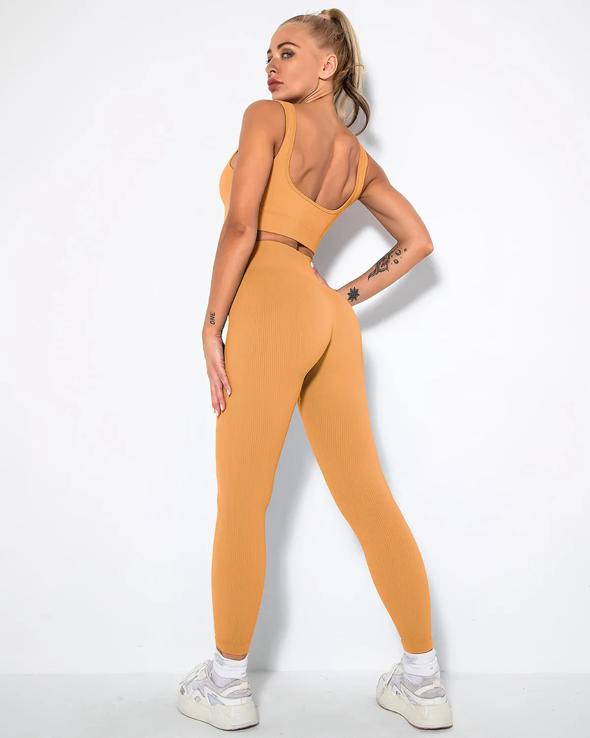 Nieve Ribbed Seamless Leggings - Porche