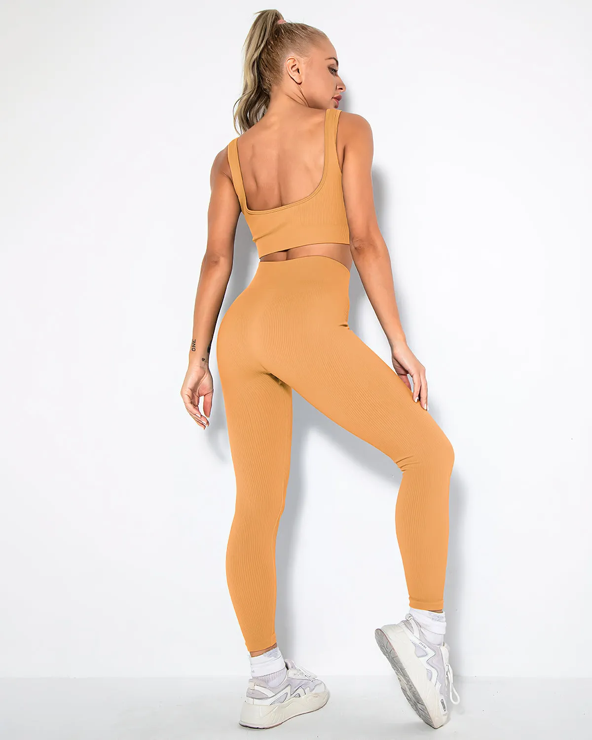 Nieve Ribbed Seamless Leggings - Porche
