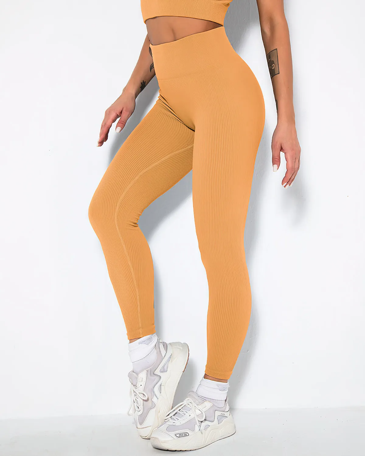 Nieve Ribbed Seamless Leggings - Porche