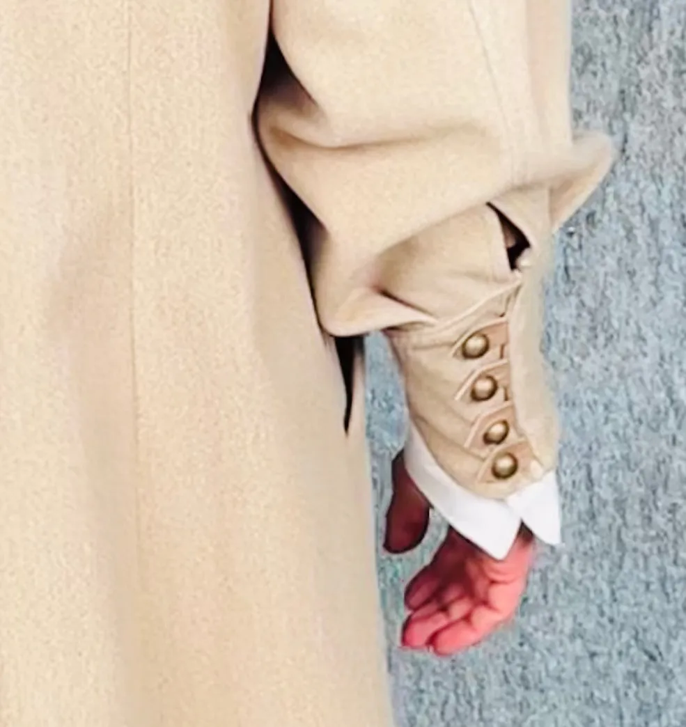 OBELISK - "NAPOLEON"  Melton Coat in Beige
