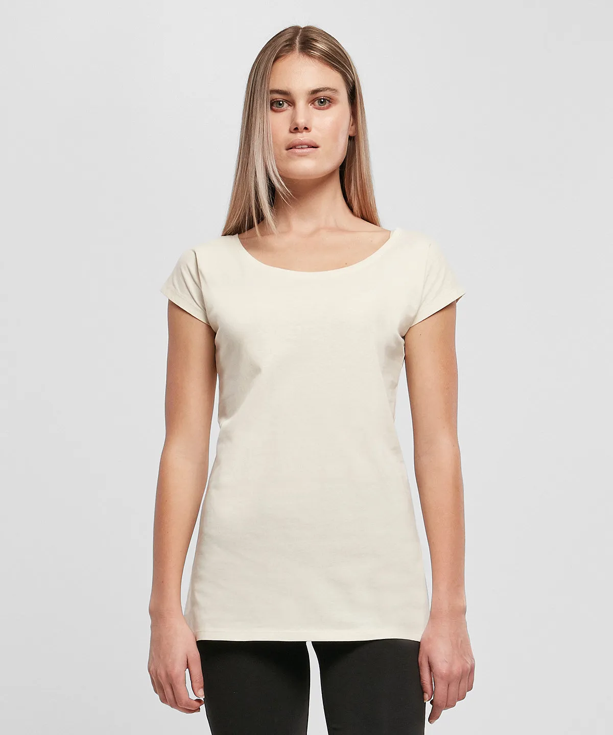 Olive - Women's wide neck tee