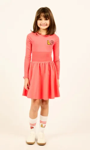 Parni Little Girls Pink LP Pocket Dress