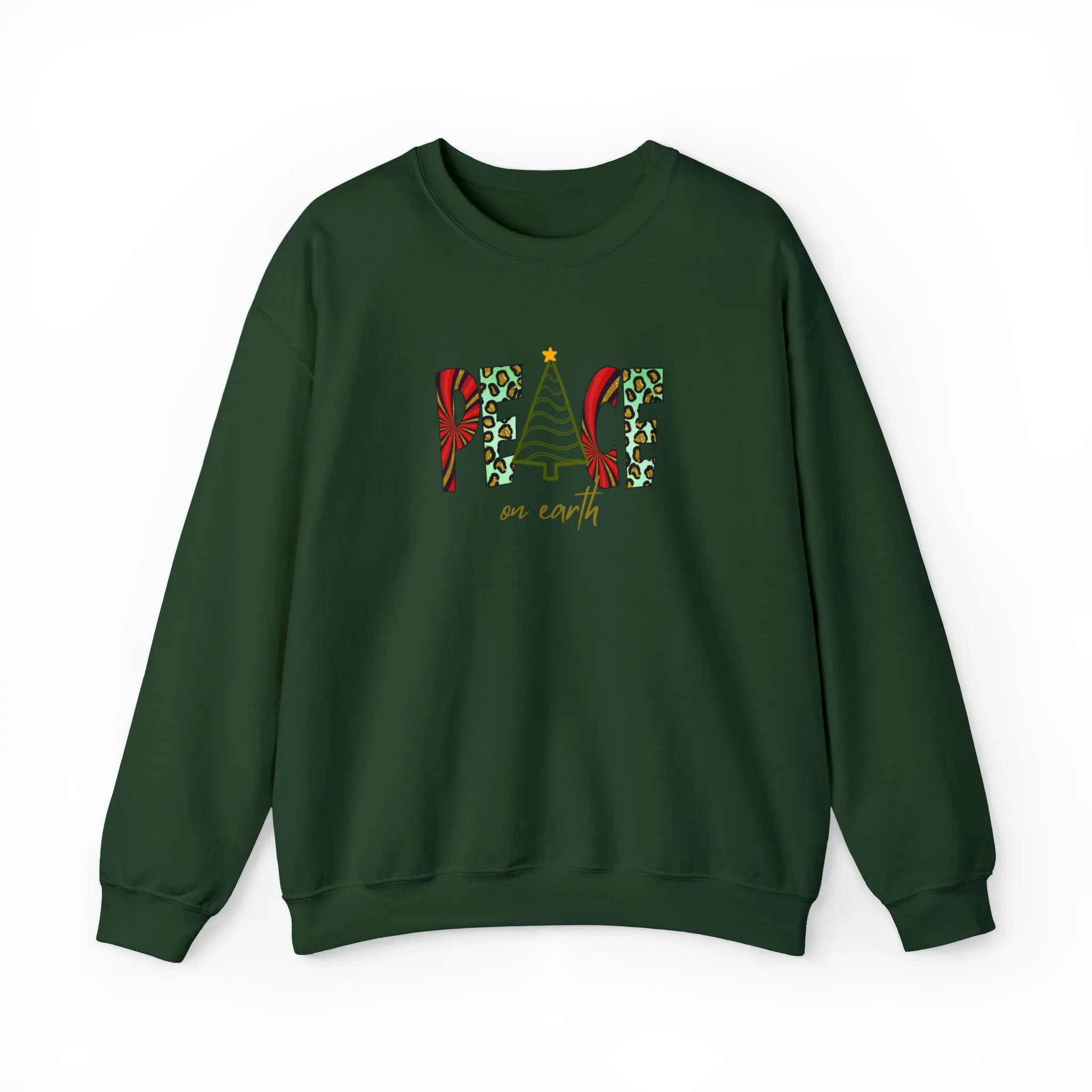 Peace On Earth, Christmas Sweatshirt, Womens Christmas Sweatshirt, Christmas Sweatshirts for Women, Christmas Women,Merry Christmas Sweatsh