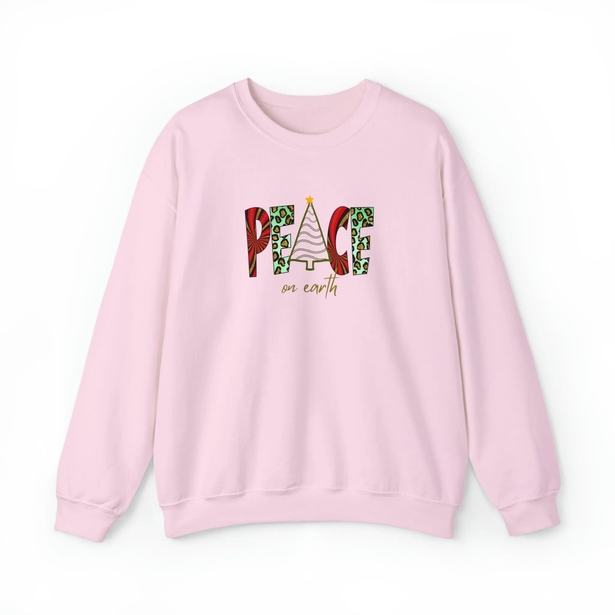 Peace On Earth, Christmas Sweatshirt, Womens Christmas Sweatshirt, Christmas Sweatshirts for Women, Christmas Women,Merry Christmas Sweatsh