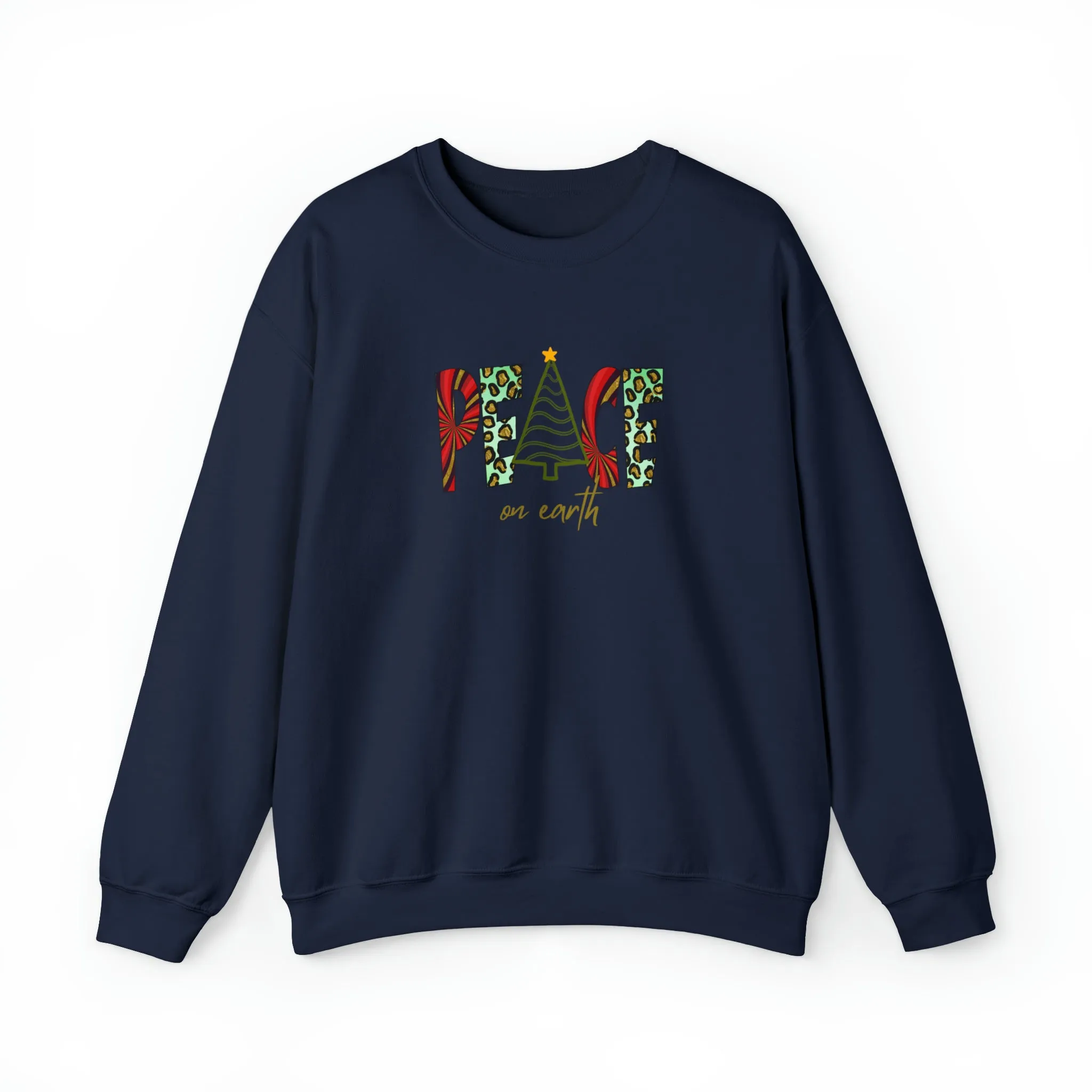 Peace On Earth, Christmas Sweatshirt, Womens Christmas Sweatshirt, Christmas Sweatshirts for Women, Christmas Women,Merry Christmas Sweatsh