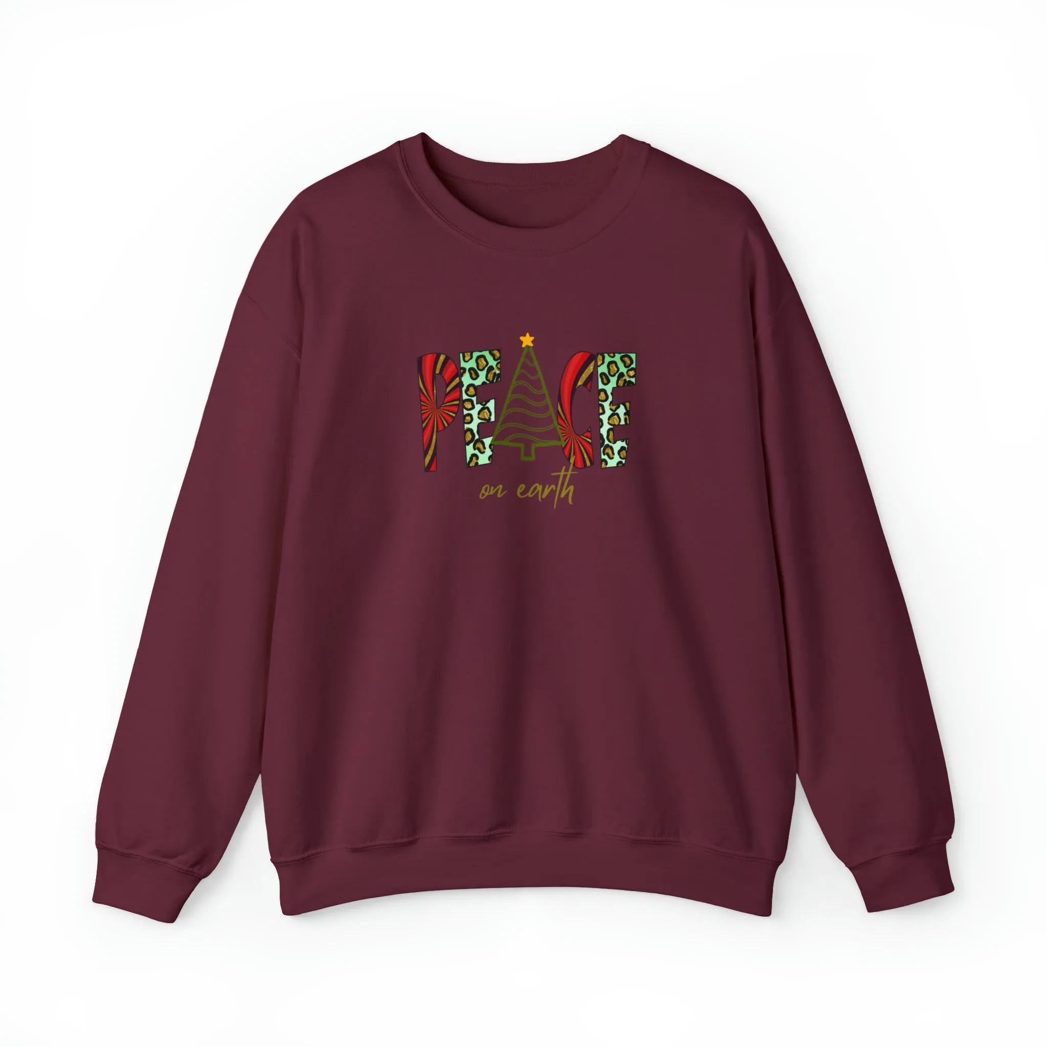 Peace On Earth, Christmas Sweatshirt, Womens Christmas Sweatshirt, Christmas Sweatshirts for Women, Christmas Women,Merry Christmas Sweatsh