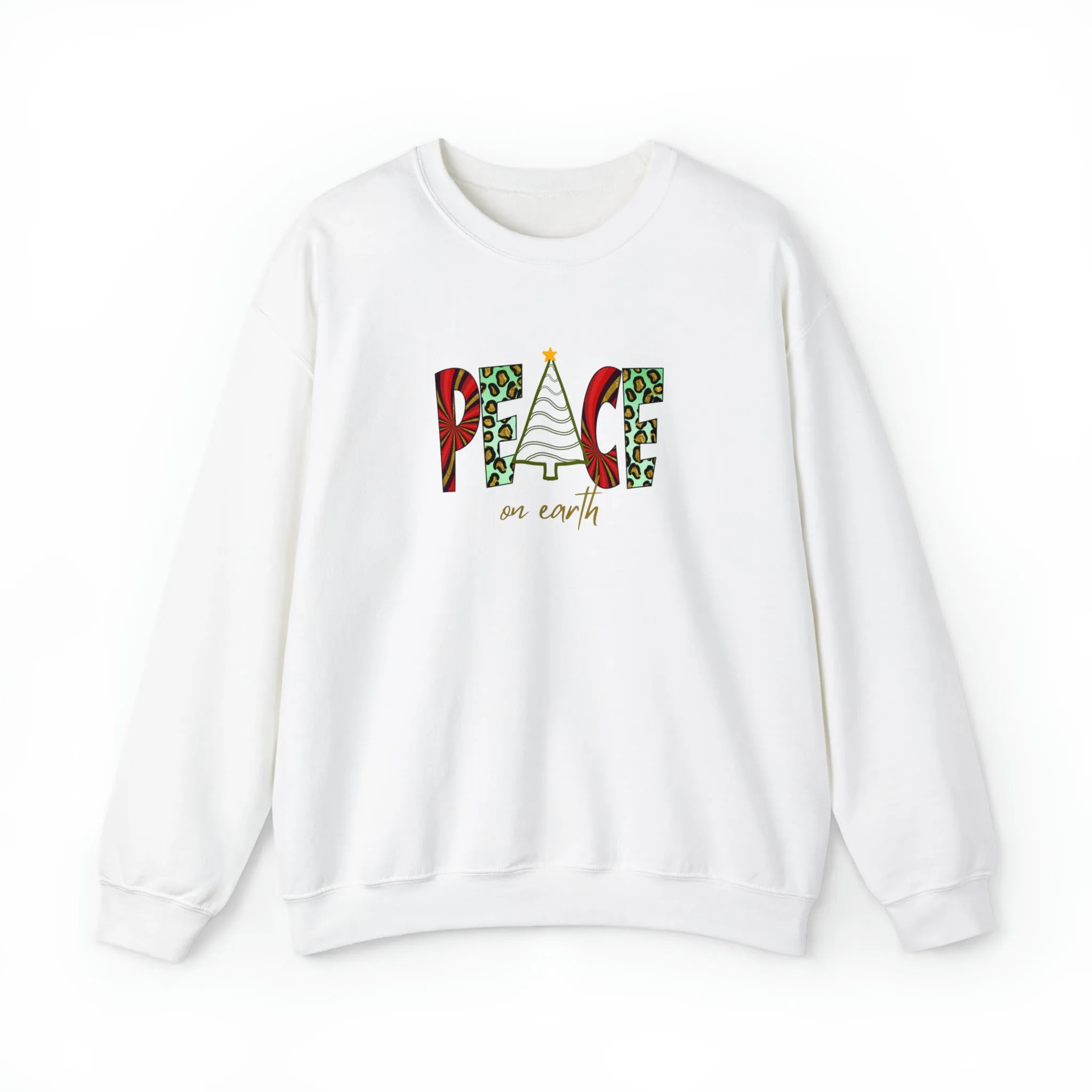 Peace On Earth, Christmas Sweatshirt, Womens Christmas Sweatshirt, Christmas Sweatshirts for Women, Christmas Women,Merry Christmas Sweatsh