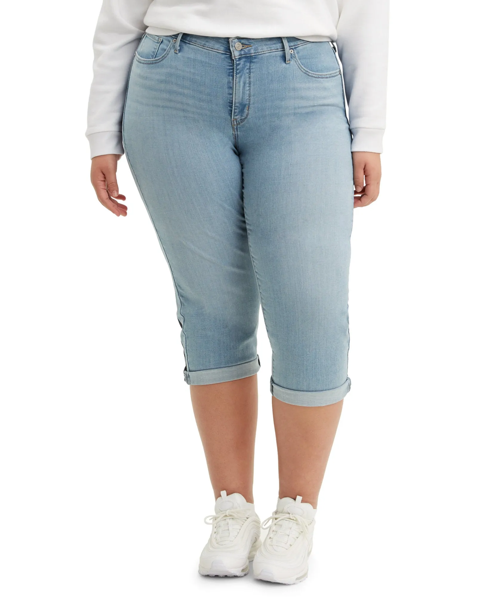 Plus Trendy Shaping Capri Jeans