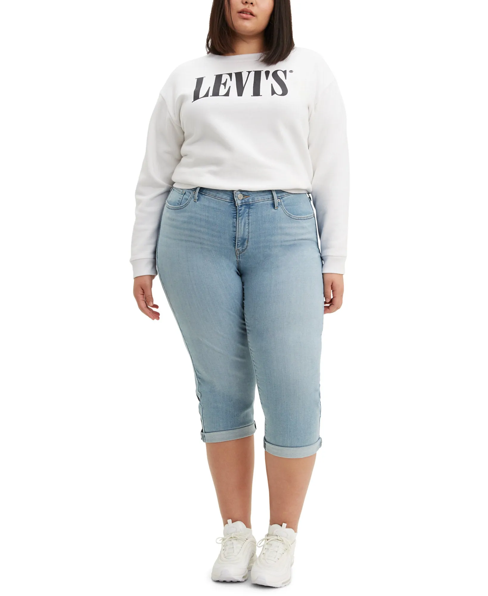 Plus Trendy Shaping Capri Jeans