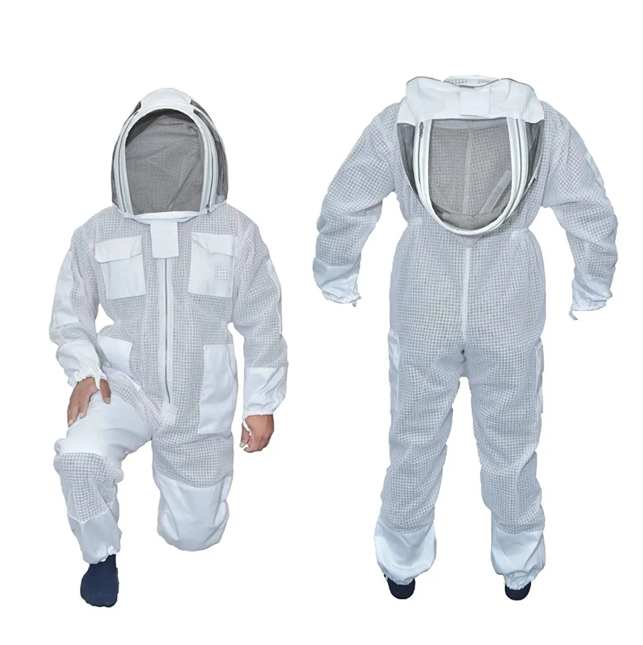 Professional Bee Suit Apiarist Beekeeper Protective Suit Apiary Beekeeping Suit Bee Sting Proof Suit with Fencing Veil