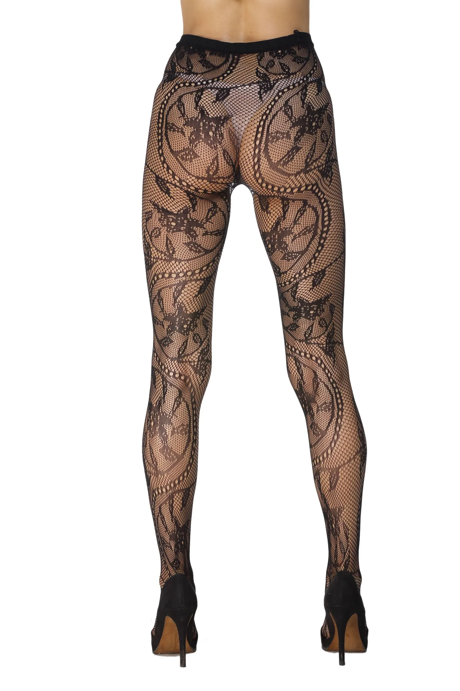 Sexy Charming Floral Pattern Fishnet Pantyhose