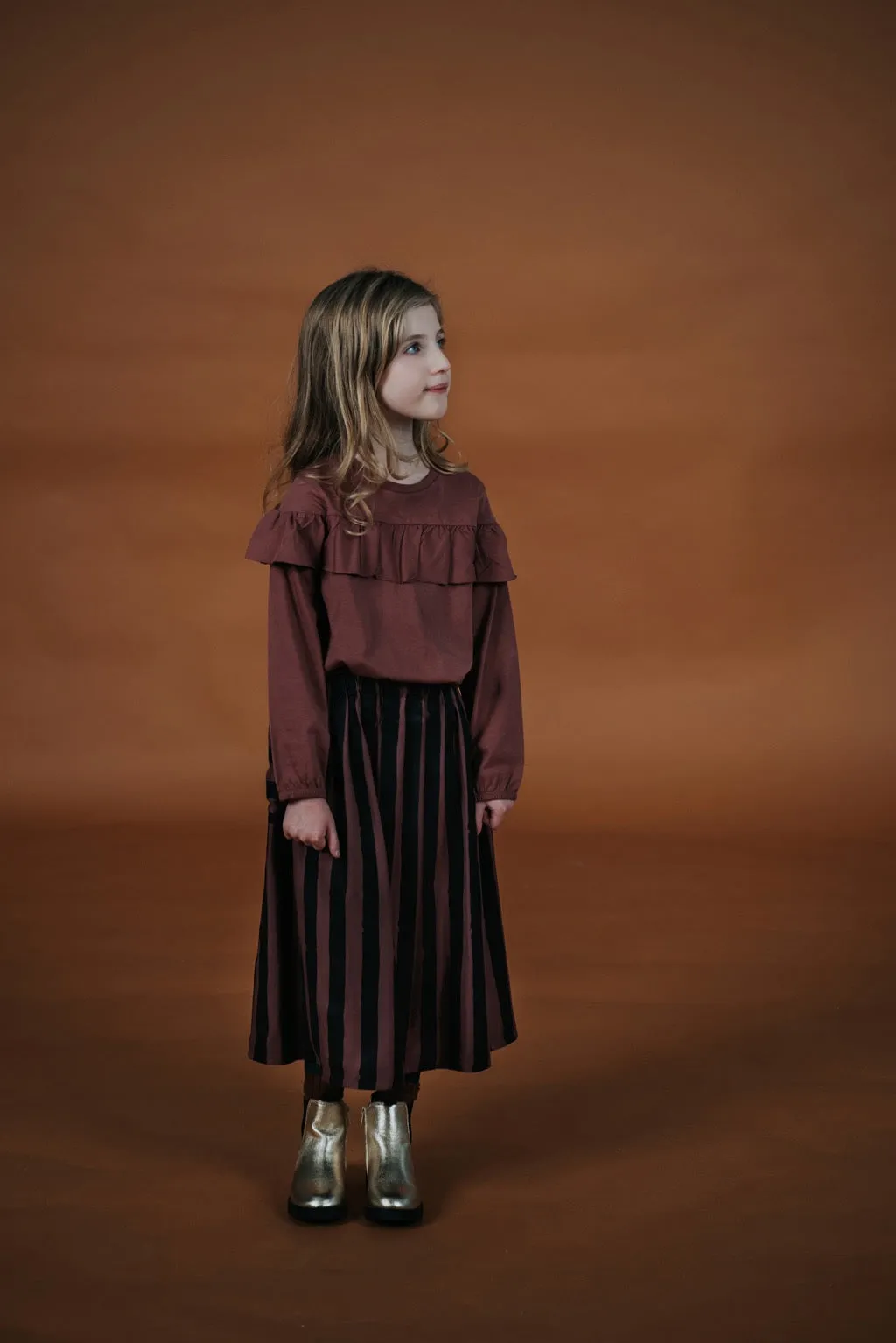 Skirt Midi Painted Stripe