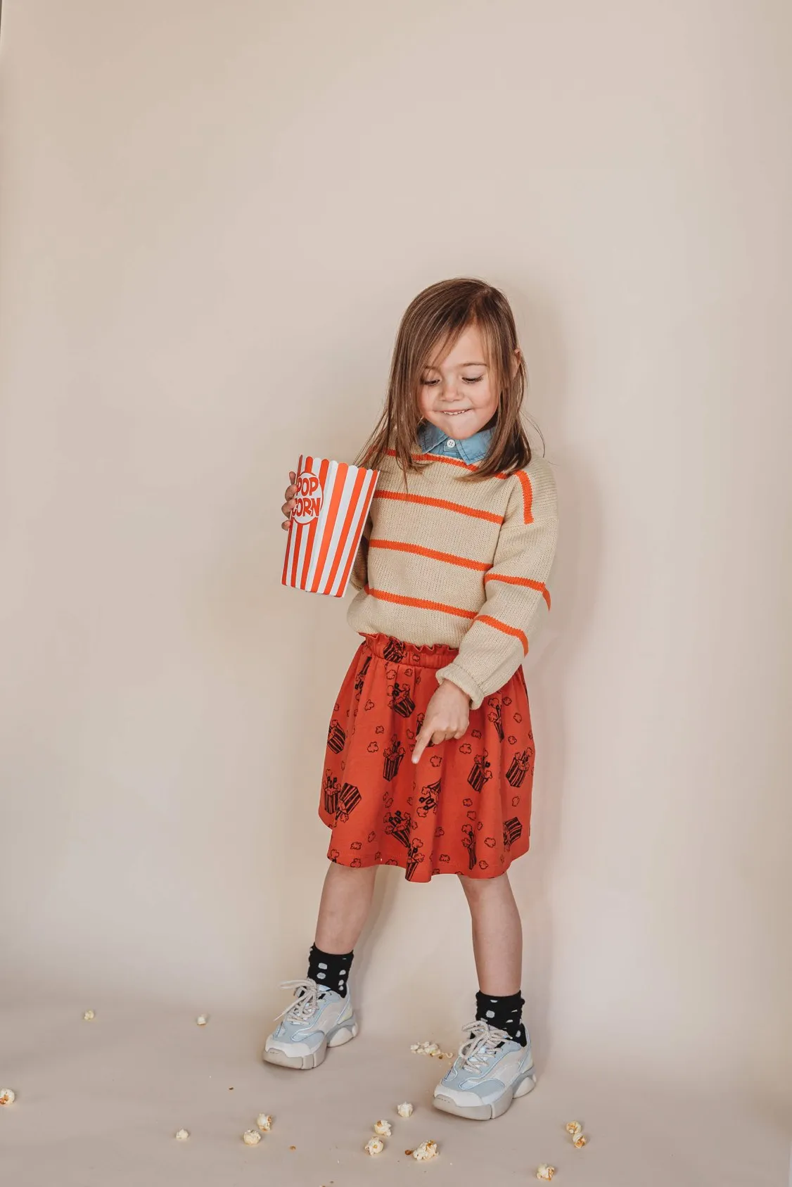 Skirt Popcorn Print