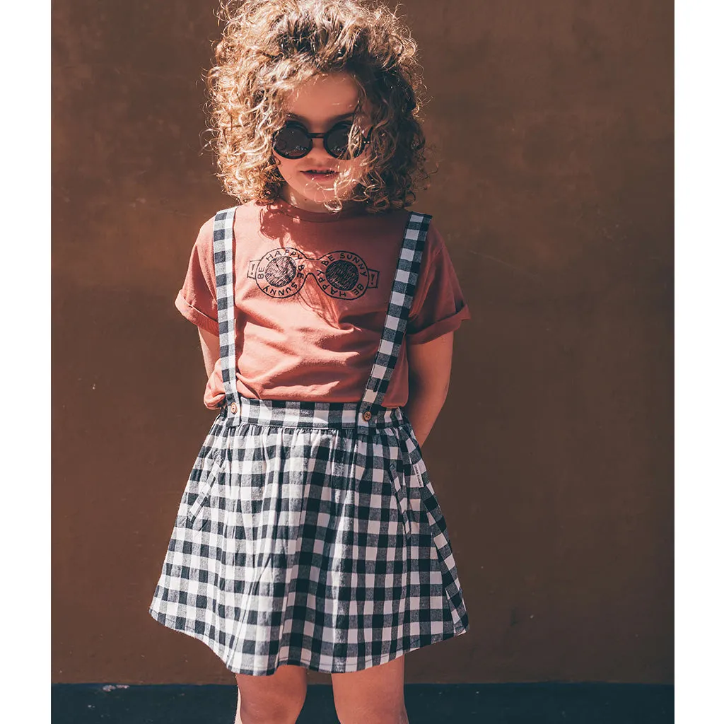 Skirt Salopette Block Check