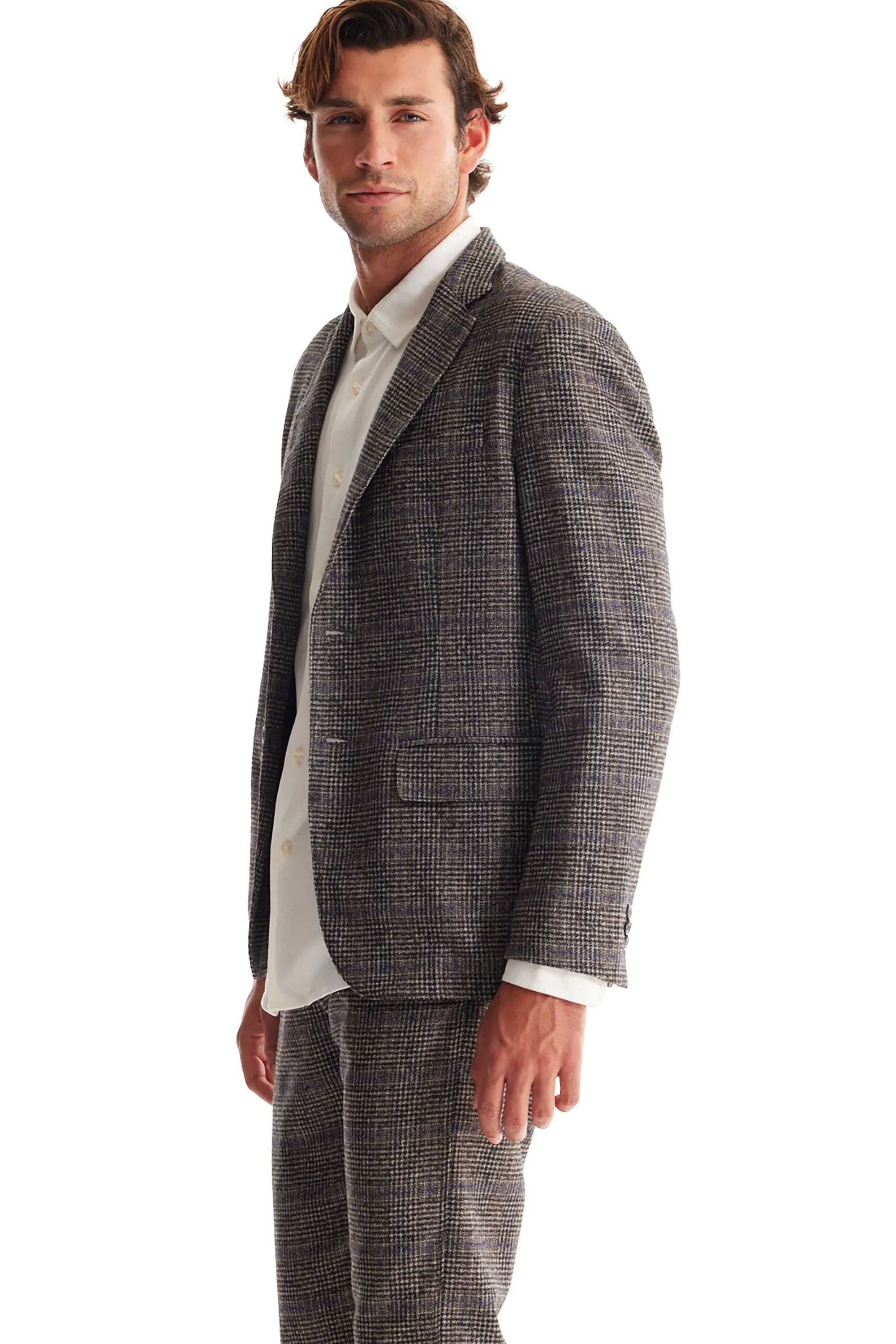 Soft Cloth Studio Suit Jacket in Boucle Mouline - Flat Grey