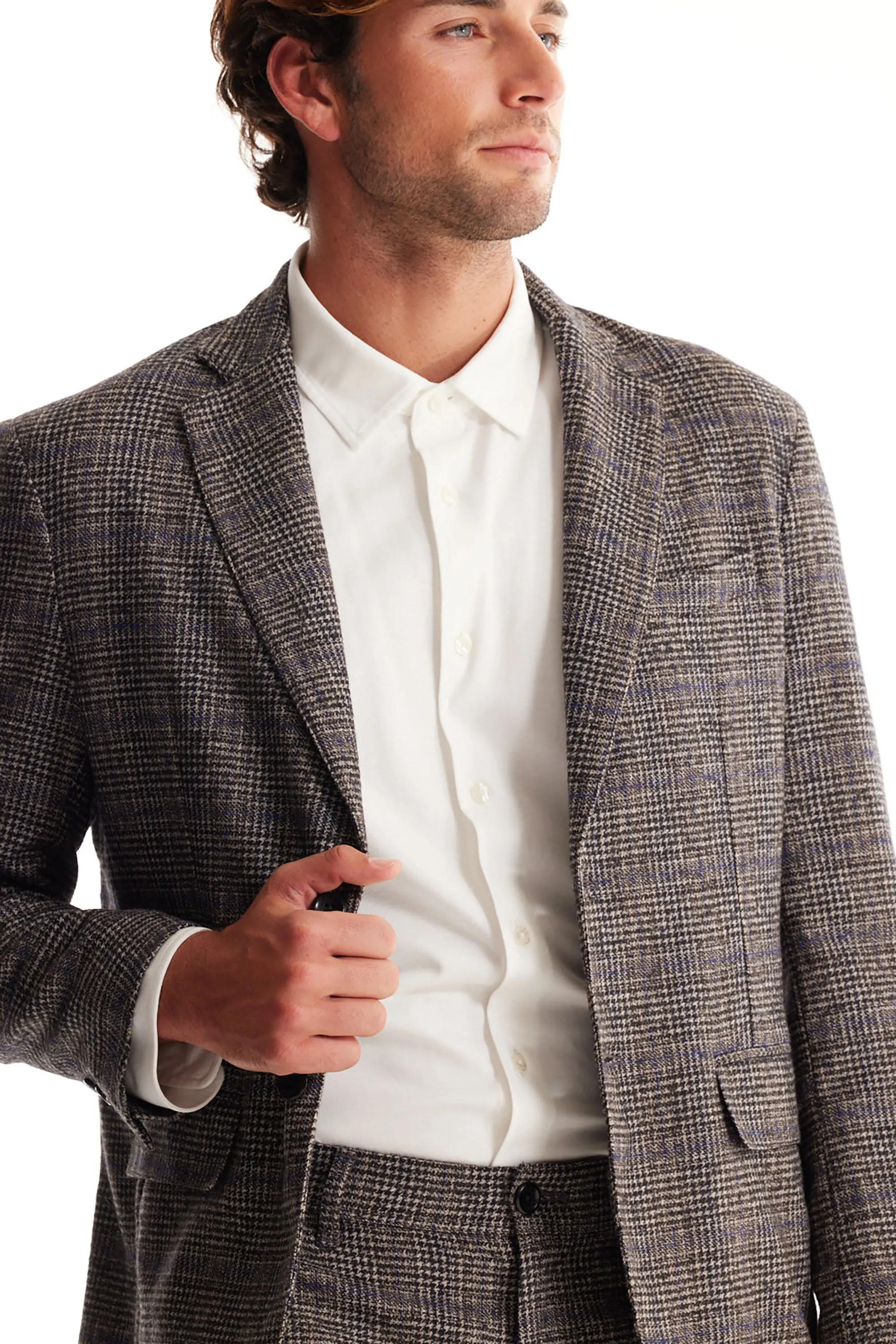 Soft Cloth Studio Suit Jacket in Boucle Mouline - Flat Grey