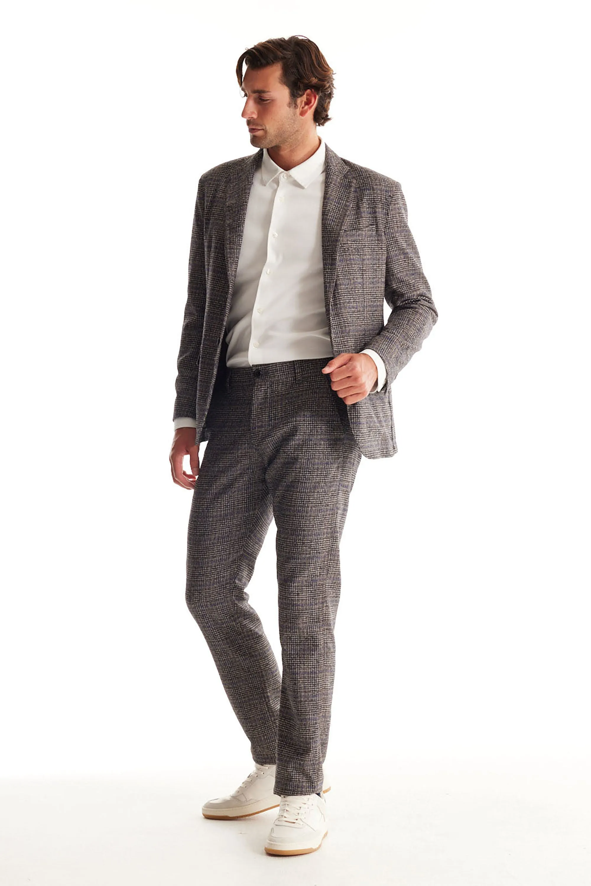 Soft Cloth Studio Suit Jacket in Boucle Mouline - Flat Grey
