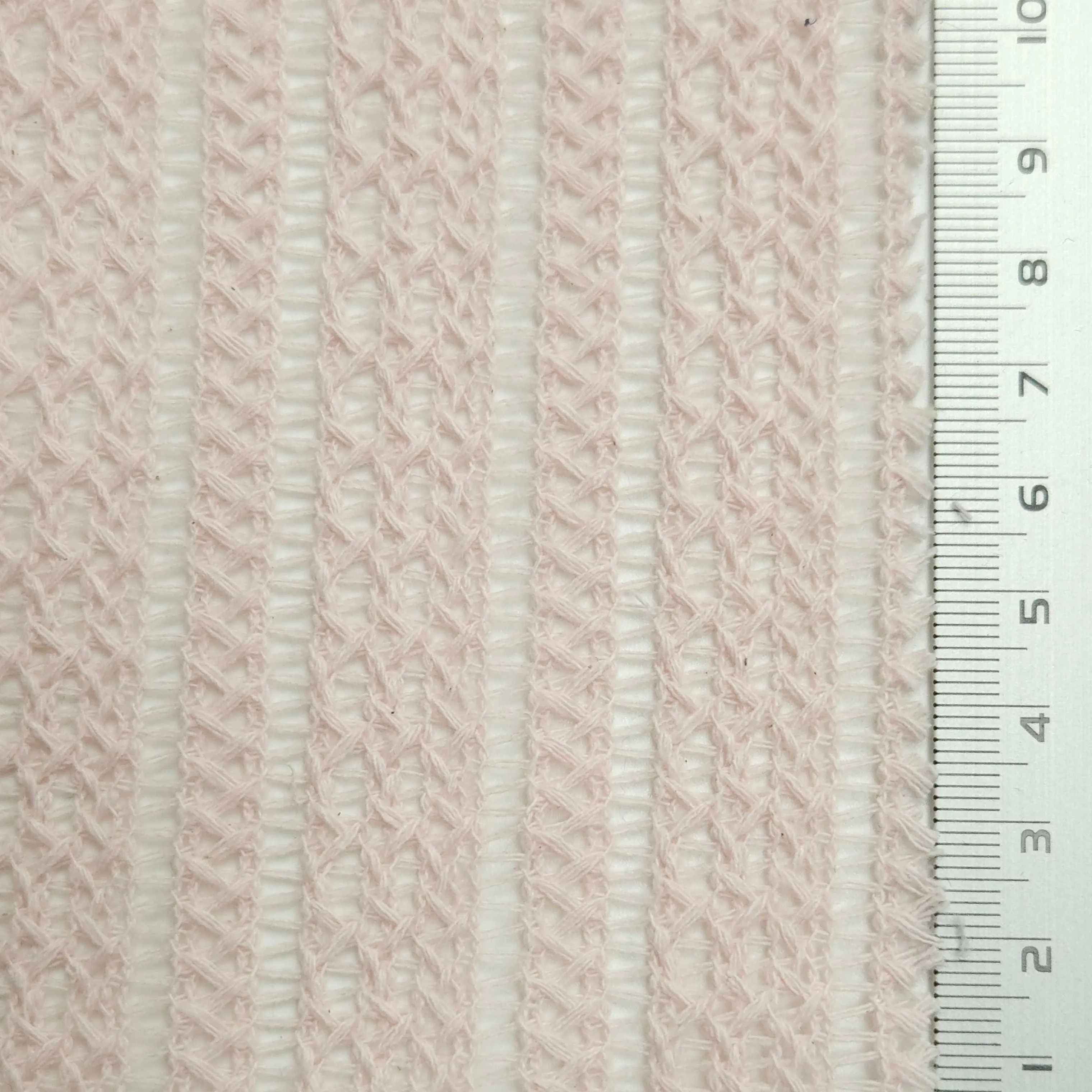 Solid Ethnical Lace Polyester Cotton Knit Fabric - FAB1562