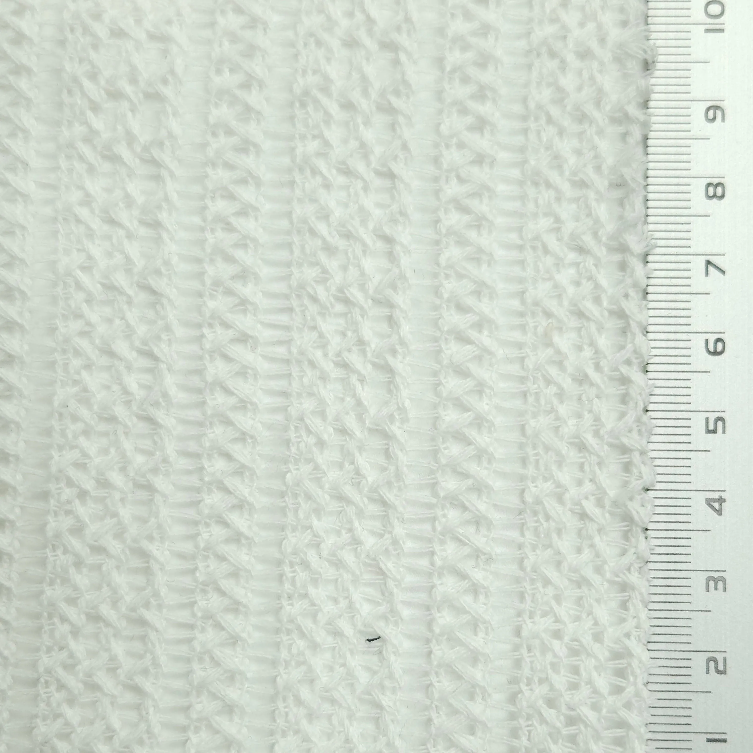 Solid Ethnical Lace Polyester Cotton Knit Fabric - FAB1562