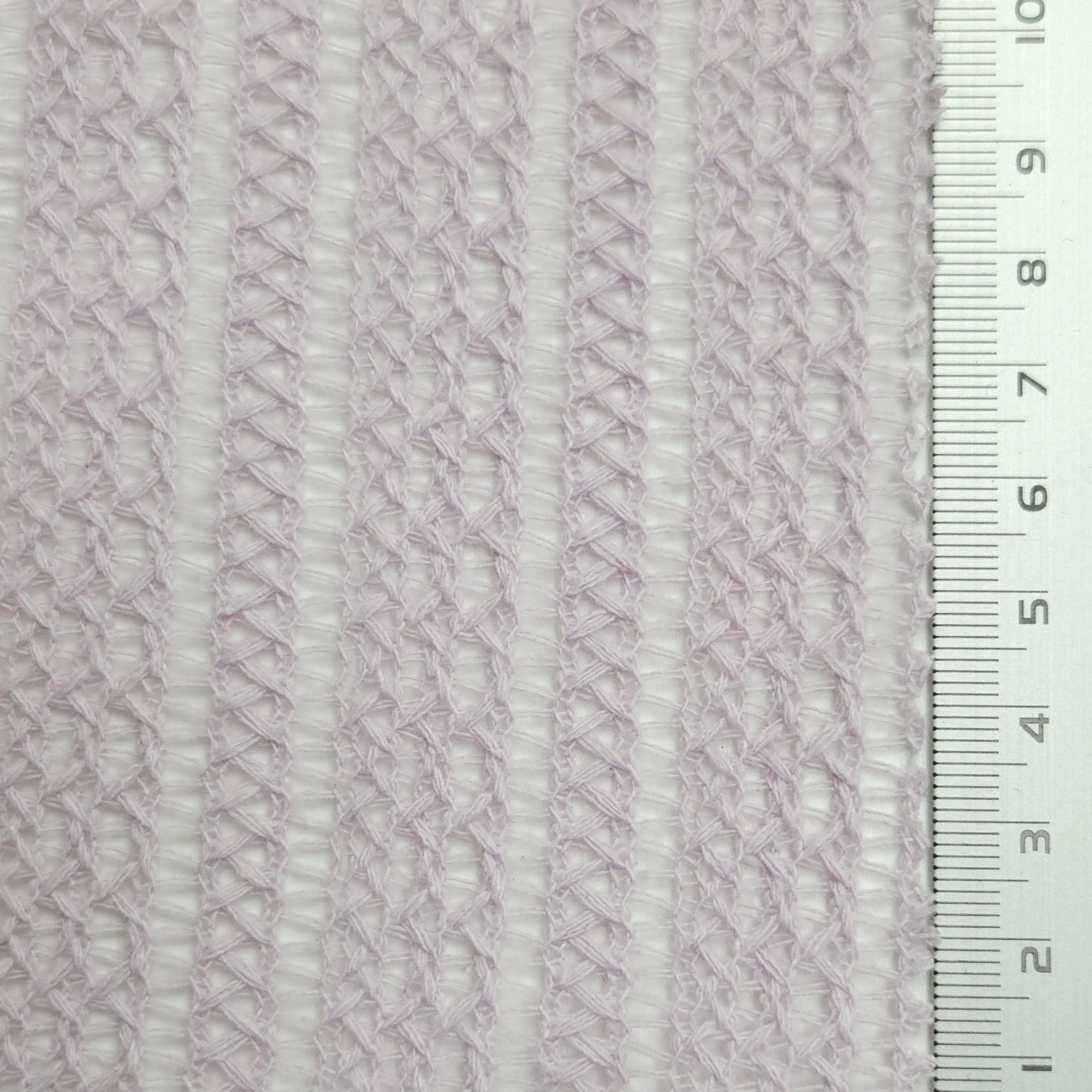 Solid Ethnical Lace Polyester Cotton Knit Fabric - FAB1562