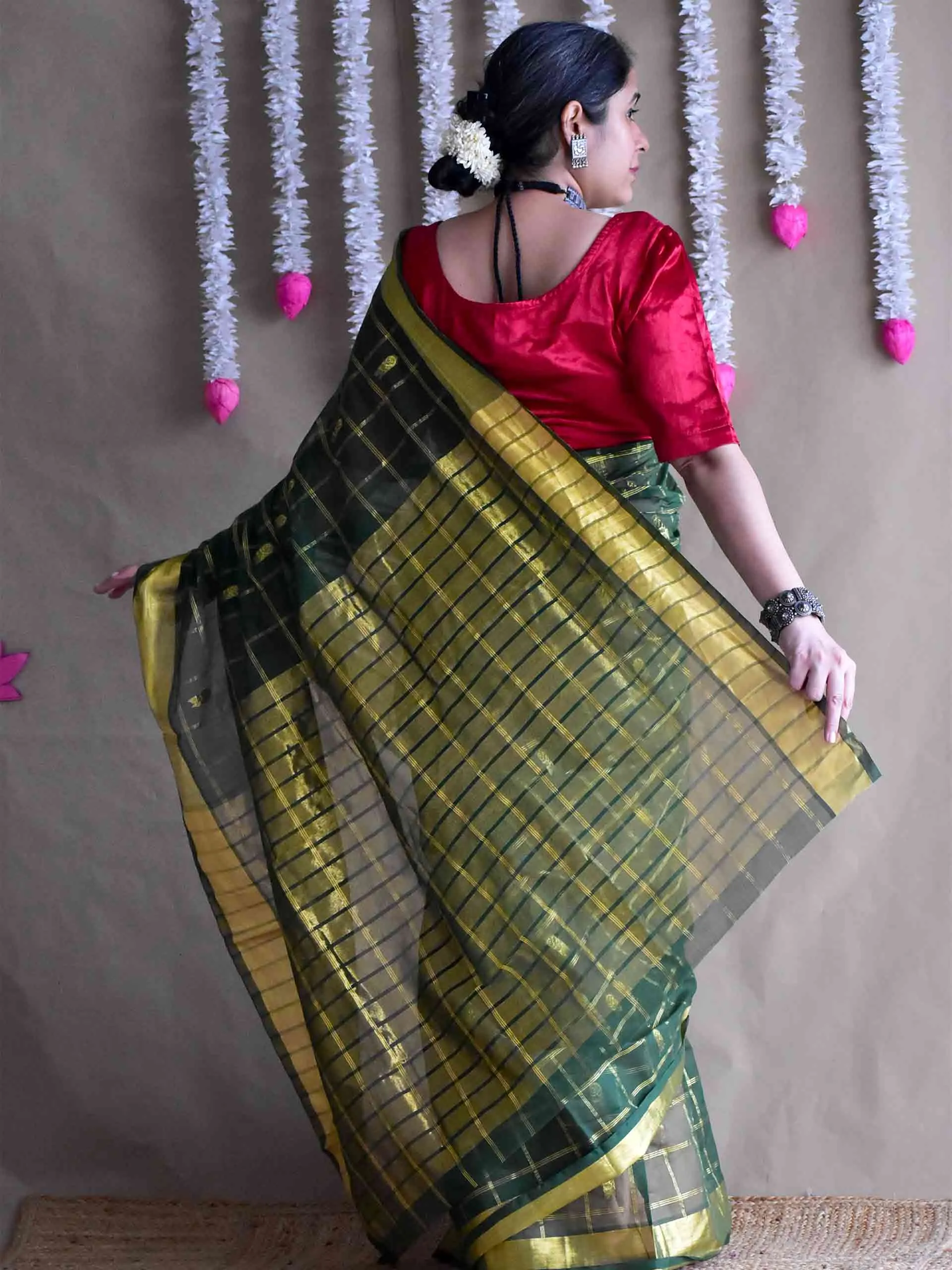 Taal- Venkatagiri handloom zari boota saree