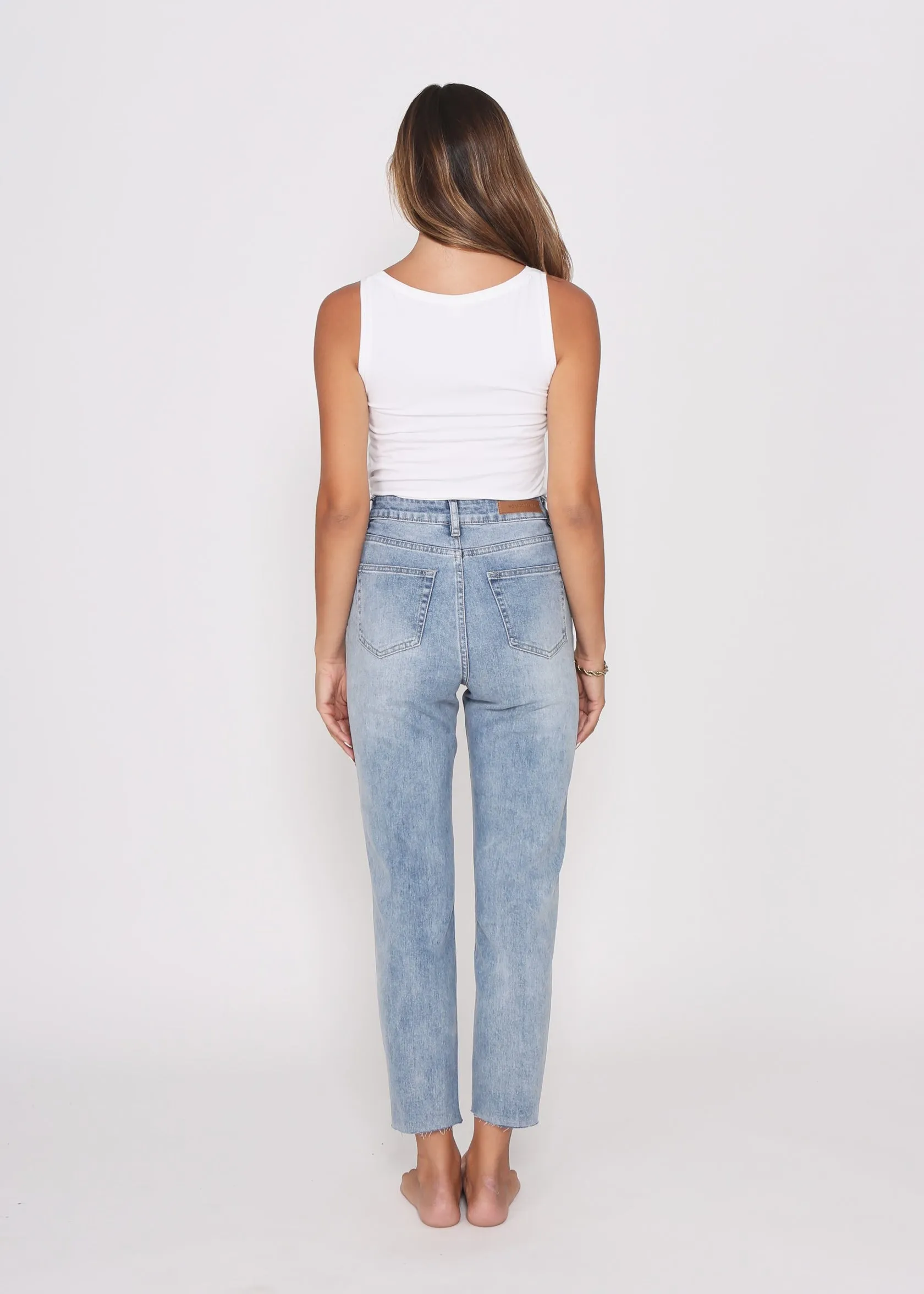 Taylor Mom Jeans - Blue