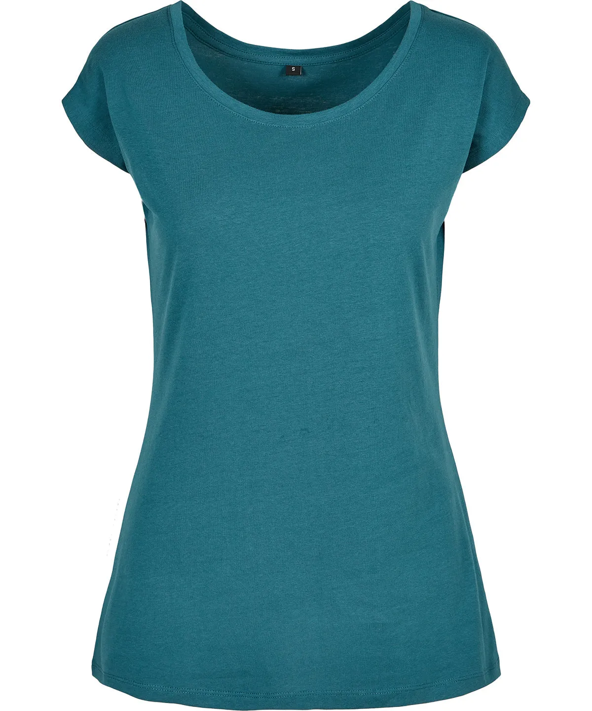 Teal - Women's wide neck tee