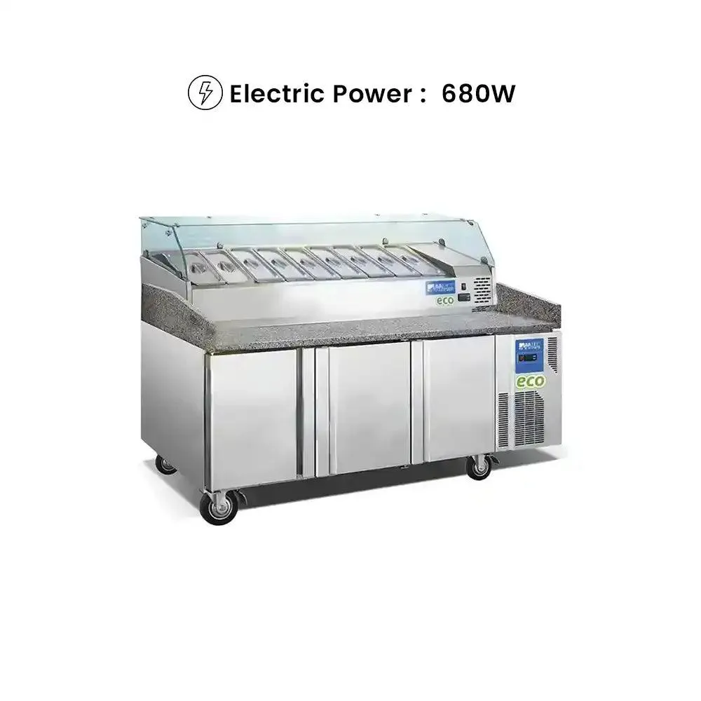 THS BG15-L2PZ VXR1500-395 Pizza Refrigerated Counter, 400 L Capacity, Power 680 W, 151 x 80 x 82 cm
