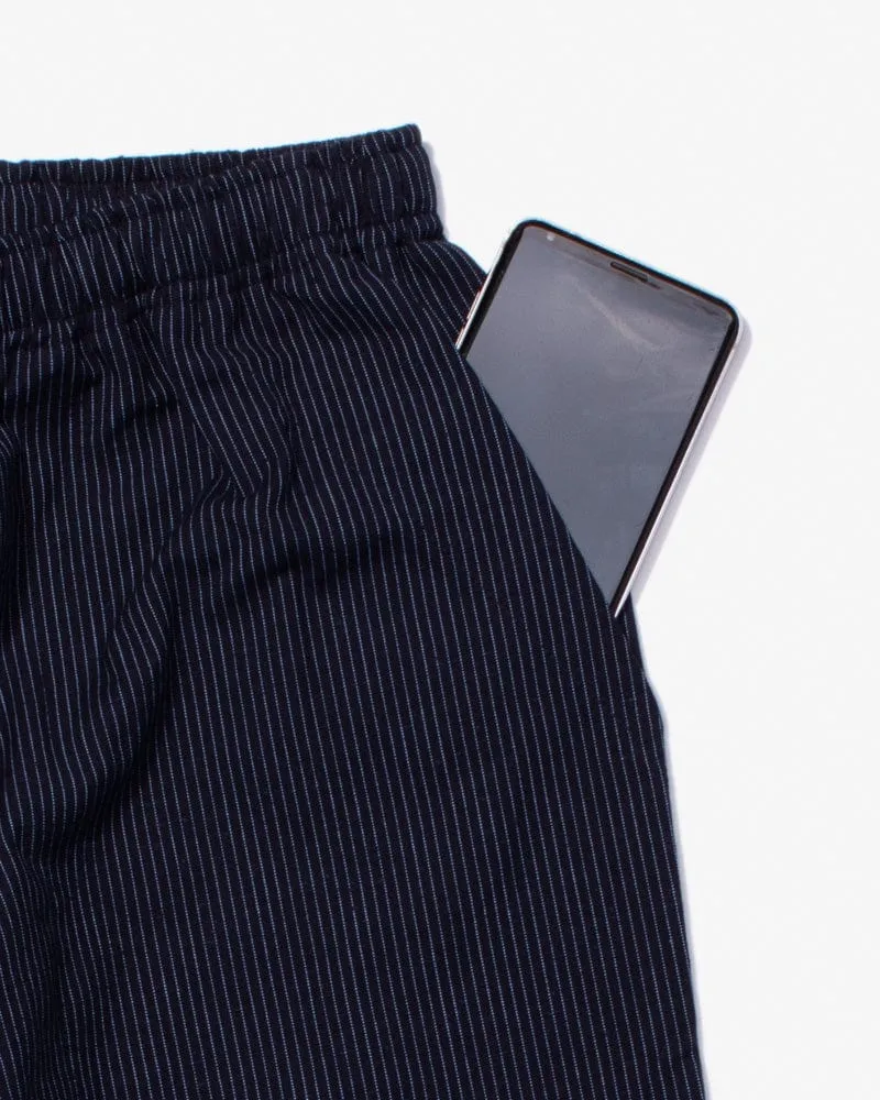 ToK Monpe Pants, Men's, Indigo with Thin Light Blue Shima