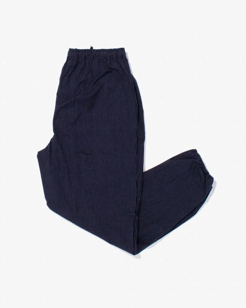 ToK Monpe Pants, Men's, Indigo with Thin Light Blue Shima