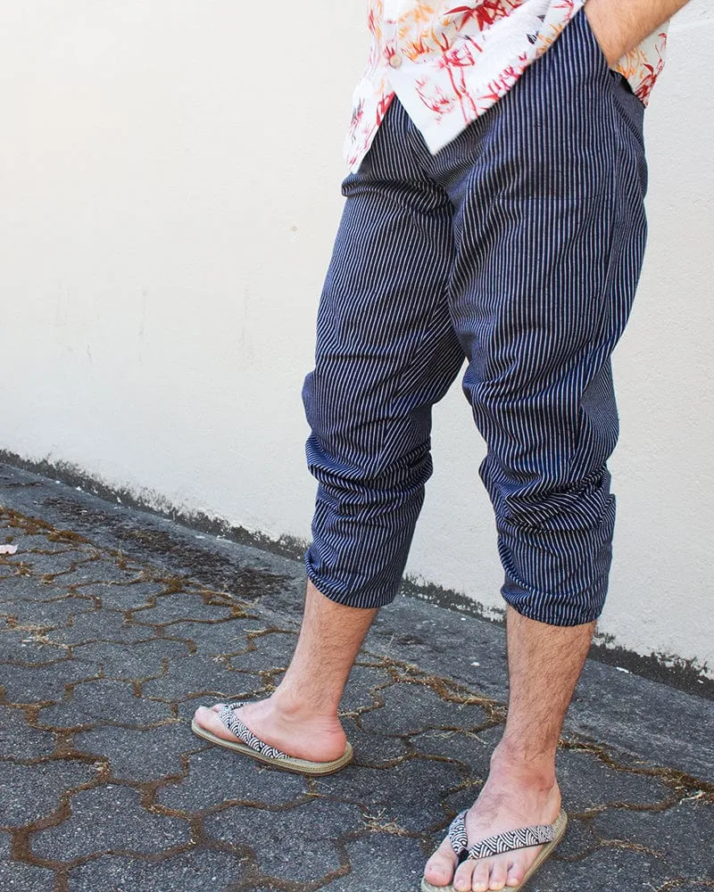 ToK Monpe Pants, Men's, Indigo with White Shima