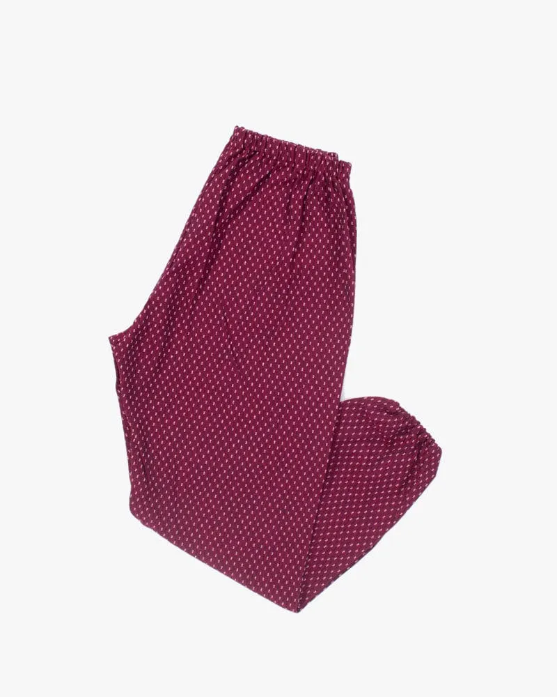 ToK Monpe Pants, Women's, Dark Magenta with White Dashes