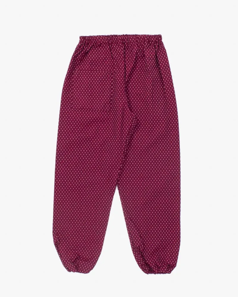 ToK Monpe Pants, Women's, Dark Magenta with White Dashes