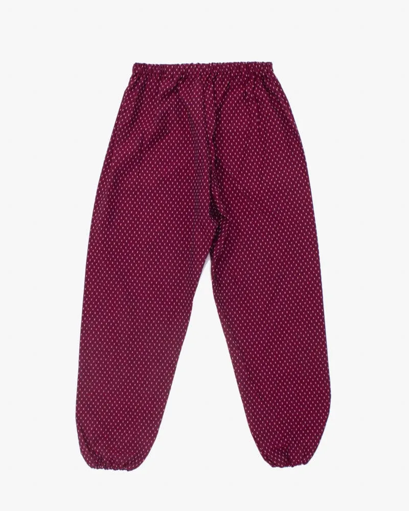 ToK Monpe Pants, Women's, Dark Magenta with White Dashes