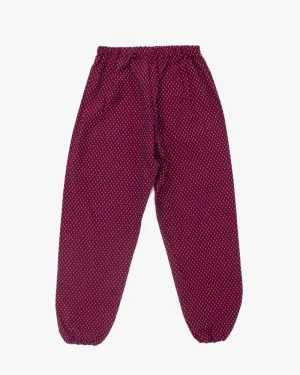 ToK Monpe Pants, Women's, Dark Magenta with White Dashes