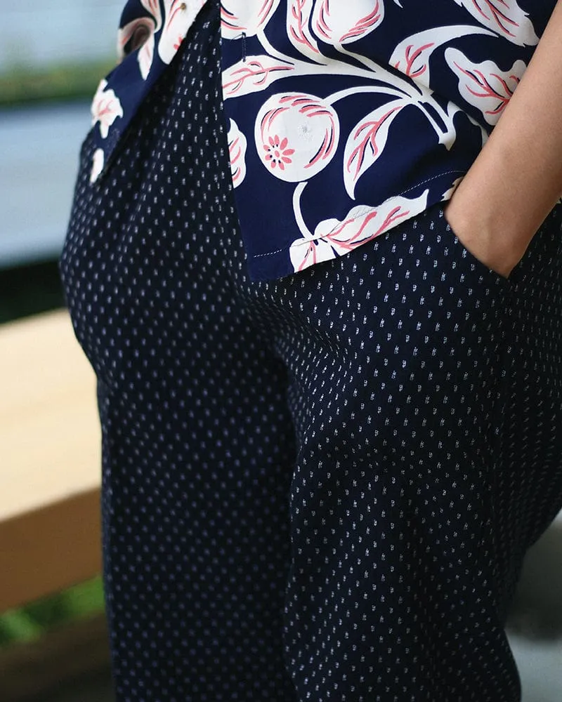 ToK Pants, Kasuri Indigo with White Dash