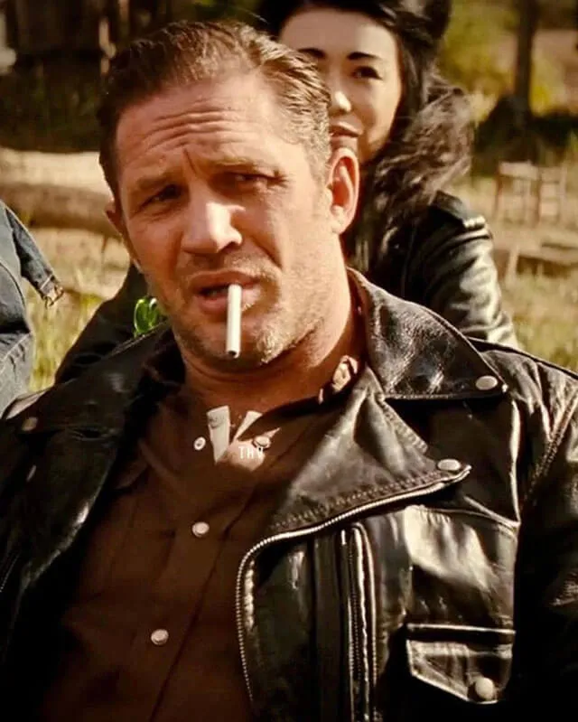 Tom Hardy The Bikeriders Leather jacket